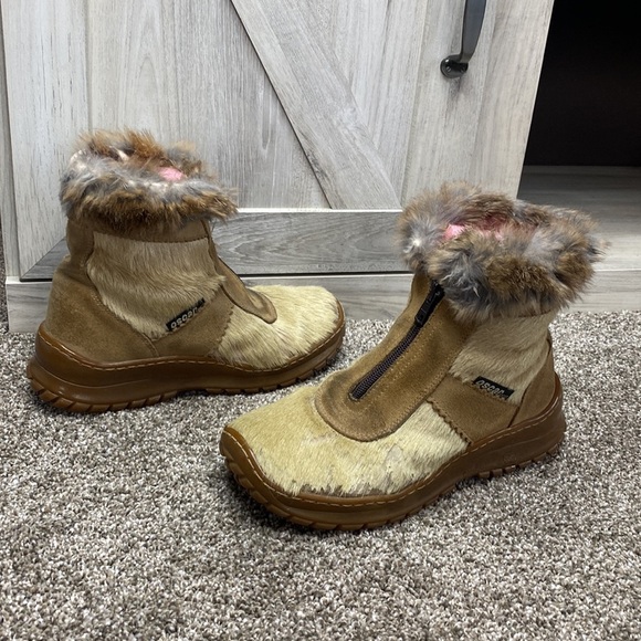 Oscar Sport Italy Apres Ski Winter Fur Boots. real animal fur! 39 8-8.5 - Picture 4 of 12